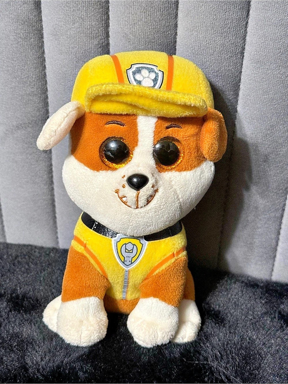 Ty Paw Patrol Rubble Beanie Boo / Plush Toy Yellow & Brown